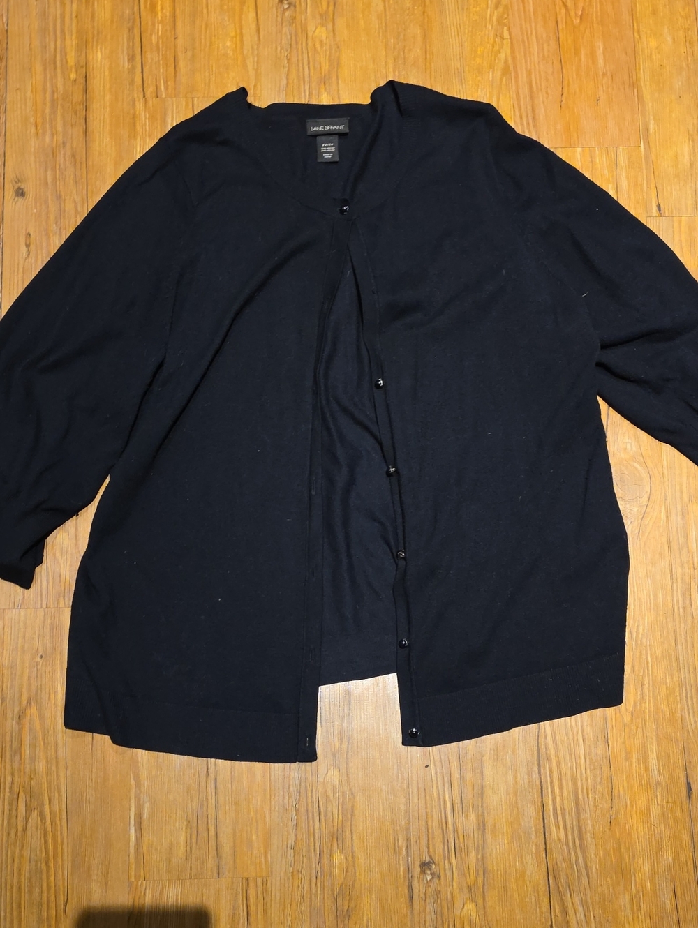 Lane Bryant Black Button-Up Sweater
